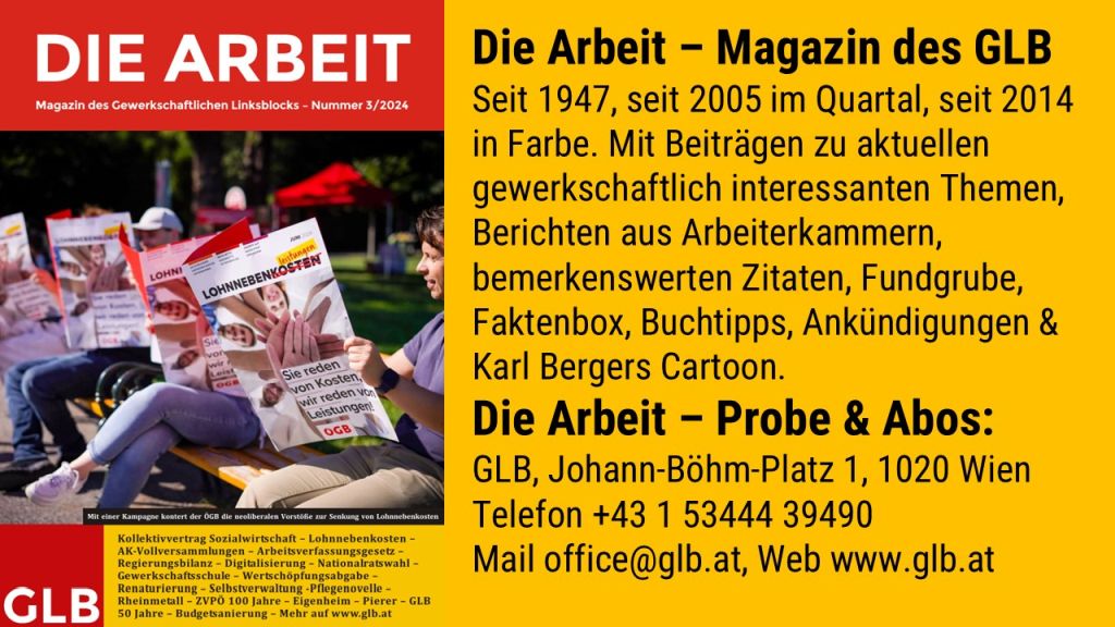 Die neue Ausgabe: Unser Magazin „Die Arbeit“