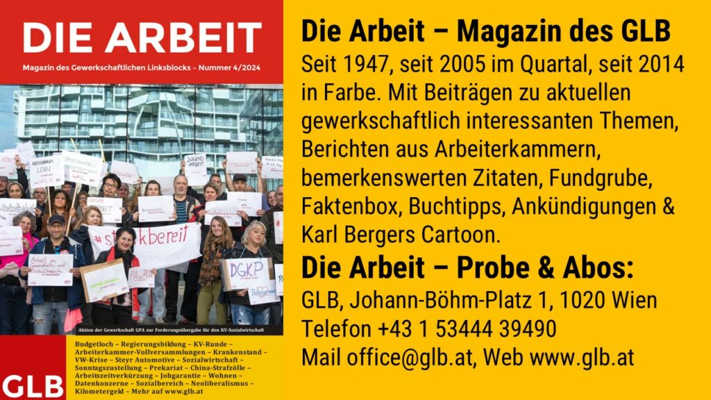 Die neue Ausgabe: Unser Magazin „Die Arbeit“