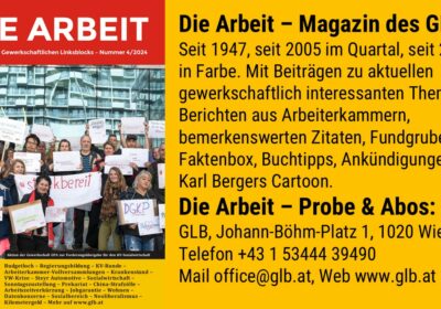 Die neue Ausgabe: Unser Magazin „Die Arbeit“