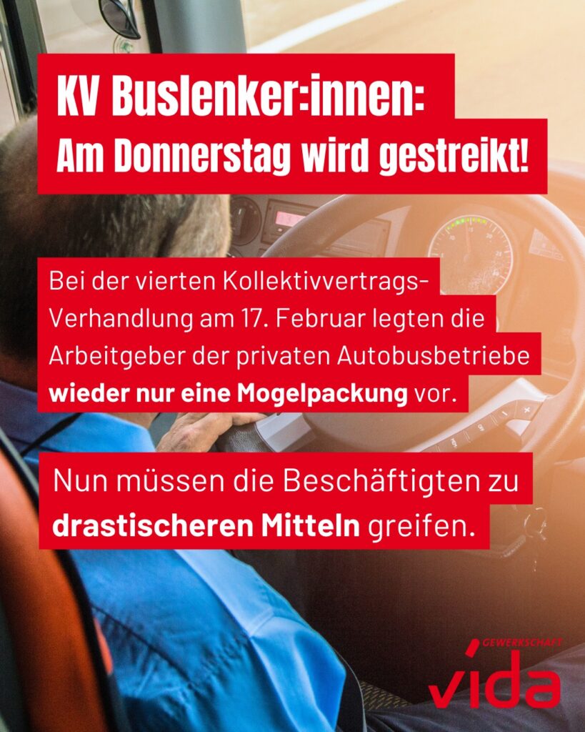 Solidarität mit den Busfahrerinnen und Busfahrern